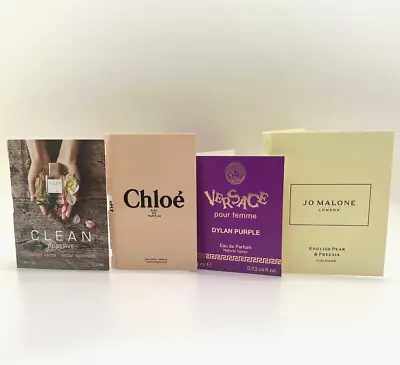 Perfume Samples Jo Malone Versace Chloe & Clean Lot Of 4 NEW • $8.99