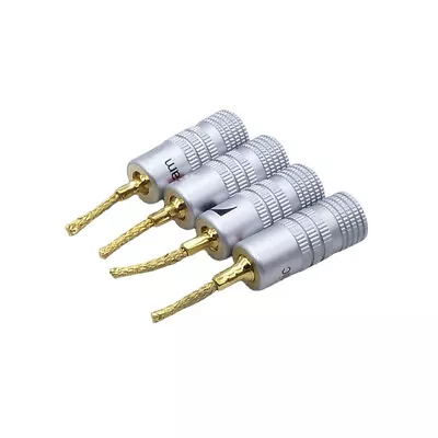 4pcs 2mm Banana Plugs Copper Wire Audio Speaker Braided Connector Terminals • $10.44