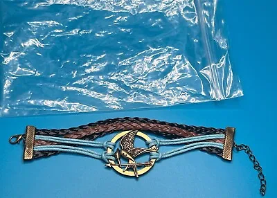 The Hunger Games Mockingjay Black Brown Blue Katniss District 12 Bracelet New 6  • $9.95