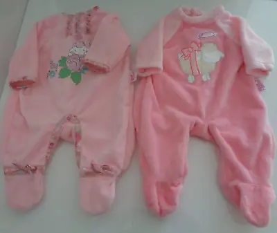 Baby Annabell Dolls Clothes 2 X Sleepsuits All In Ones Zapf Creation. • £8.50