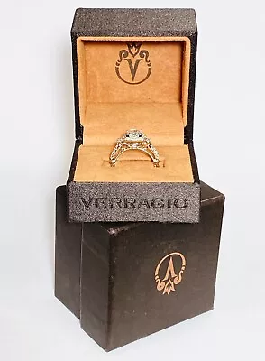 Certified Verragio Parisian-122P 14K White Gold 1.2ct Diamond Sz 5.75 Ring 4.1g • $7980