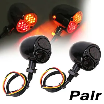 LED Motorcycle Bullet Brake Turn Signals Tail Light For Harley Bobber Cafe Racer • $35.21