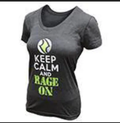 Rage Fitness Women's Athletic Keep Calm And RAGE ON T-Shirt  M L NEW • £14.24