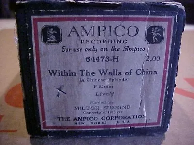 Ampico Within The Walls Of China Player Piano Roll • $4.99