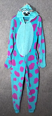 Disney Pixar Monsters Inc Sully Pajamas Sm One Piece Costume Union Suit Hooded • $35.74