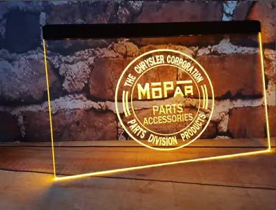 Mopar Chrysler LED Neon Light Sign For Car Parts Store Repair Services Display • $23.99