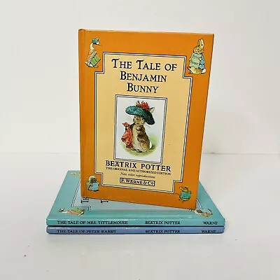 Vintage Beatrix Potter Peter Rabbit & Friends Book Hardcover Lot X3 Nursery 1992 • $14.99