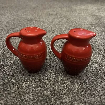 New Le Creuset Cerise Salt And Pepper Shakers - Vibrant And Classic • £20