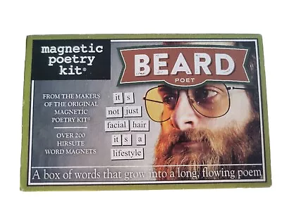 New BEARD POET Magnetic Poetry Kit 200+ Word Tile Magnets Free Shipping  • $14.99