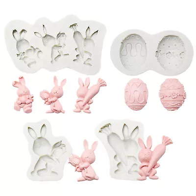 Rabbit Silicone Mold 3D Easter Resin Casting Bunny Cute DIY Handmade Candle Mold • $8.24