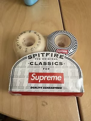 NEW SEALED Supreme X Spitfire Classic 53mm Set Of 4 Skateboard Wheels (WHITE)  • $22.50