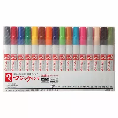 TeranishiM500C-16 Chemical Permanent Marker Magic Ink No.500 16-color Set • $23.48