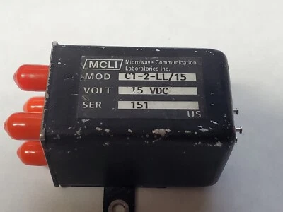 $55 • Buy MCLI C1-4-LL/15 RF COAXIAL Latcing Transfer SWITCH DC-18? GHz 15V Tested 3GHz