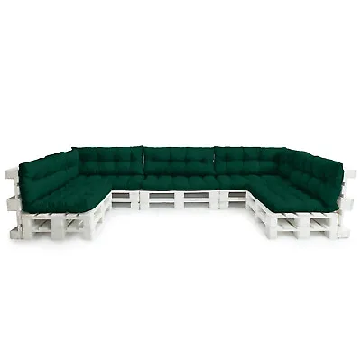 Gardenista Outdoor Euro Pallet Sofa Cushions Tufted Seat Pads Garden Furniture • £199.97