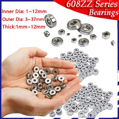 Bearings Miniature Small Micro Mini High Rpm Inner Dia 1mm To 12mm 608 ZZ Series • $2.63