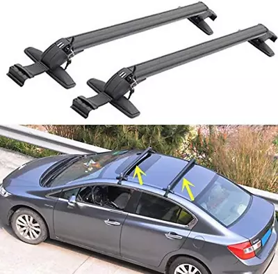 Universal Roof Rack Cross Bar 2-Piece 43.3  Aluminum Roof Car Top Cross Lockable • $123.99