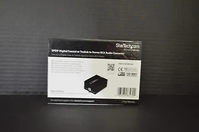 StarTech SPDIF Digital Coaxial Or Toslink To Stereo RCA Audio Converter SPDIF2AA • $21.98