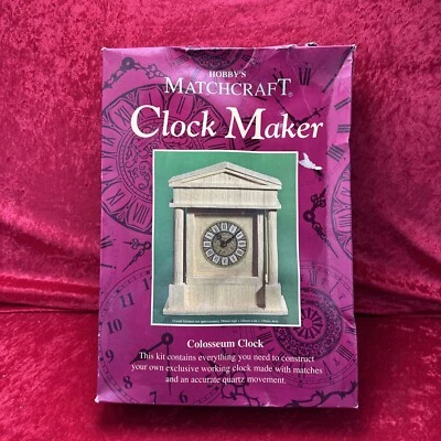 £19.99 • Buy Hobby's Matchcraft Colosseum Clock Matchstick Model Craft Kit Clock Maker