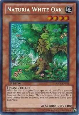 Yugioh - Naturia White Oak - 1st Edition - Secret Rare - Free Holographic Card • $3.25