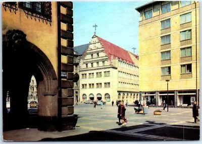 Postcard -  Naschmarkt  Looking Towards The  Alte Waage  - Leipzig Germany • $3.46