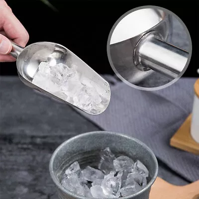 5pcs Small Stainless Steel Ice Buffet Candy Scoop Food Candy Scoops Kitchen Bar • £8.39