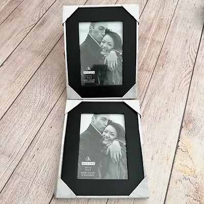 Set Of 2 Malden Designs  5X7”   Black Picture Frame Brand New • $20.99