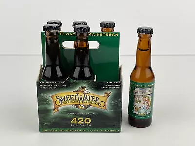 SweetWater Brewing Co 6 Pack 420 Ale Mini Glass Beer Bottles Carton Miniature 3  • $11.99