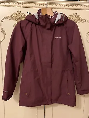 Craghoppers Ladies GORE-TEX Waterproof Jacket Coat - Purple Size UK  10 • £20