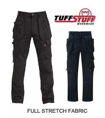 £24.90 • Buy Mens Tuff Stuff Stretch Trouser Slim-fit Work Proflex Holster & Knee Pad Pockets