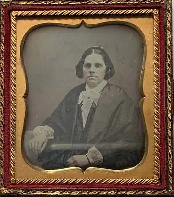 Double-Portrait Daguerreotype Leather Case With Woman And Man Daguerreotypes • $298