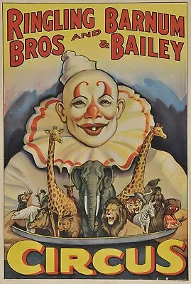 Circus Clown Carnivals Posters Vintage Photo Reproduction High Quality 531 • $14.95