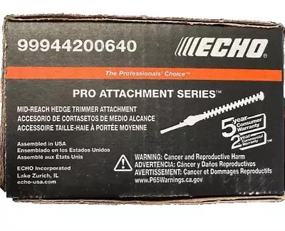 Echo Part # 99944200640 Mid Reach Hedge Clipper Attachment For PAS Power Heads • $189.99