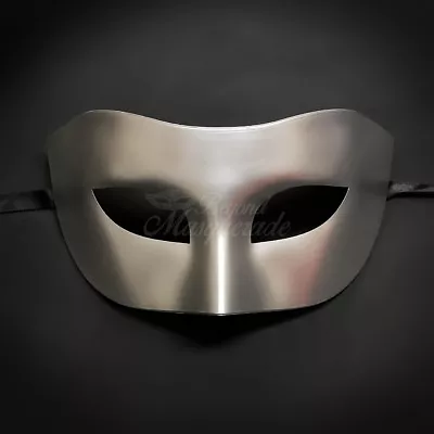 Silver Simple & Elegant Masquerade For Men Mask Costume Prom Party Mask • $9.99