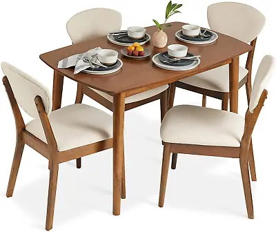 Best Choice Products 5-Piece Dining Set Compact Mid-Century Modern Table & Chai • $347.79