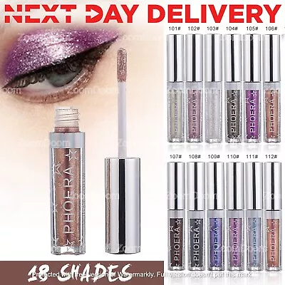 £1.25 • Buy PHOERA Magnificent Metals Eyeshadow Glitter Glow Liquid Metallic Eye Shadow HOT