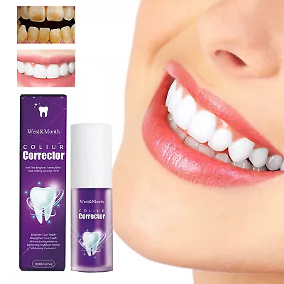 Purple Hismile V34 Whitening Toothpaste Colour Corrector Teeth Stain Removal1-4x • $5.99