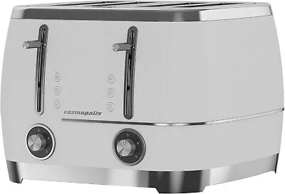 Beko Cosmopolis 4 Slice Toaster – White And Chrome • £29.99