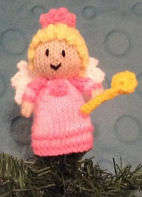 KNITTING PATTERN - Christmas Fairy With Wand 12cms Tree Topper • £3.25
