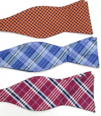 643  ) Lot Of 3   Different  Brand   Men's  Bow Tie  100%  Silk   Made In China • $10.99