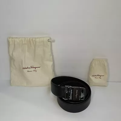 Salvatore Ferragamo Reversible Pebbled Leather Belt. 41 Inches. 1.5  Wide. • $159.99