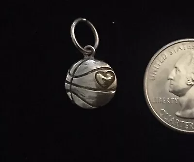 Waxing Poetic “love Volley Ball” Charm. Sterling Silver W/ Brass Heart. NEW  • $22