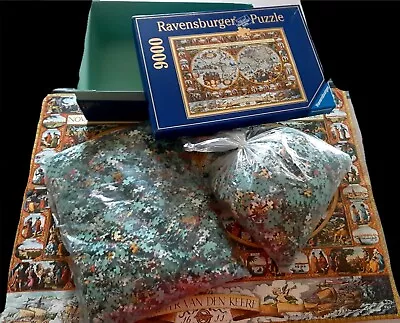 Partially Sealed 9000 Pc RAVENSBURGER World Map Globe Puzzle Van Den Keere 6'x5' • $252.22