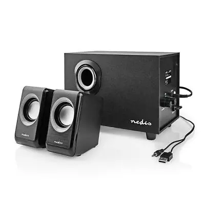 Nedis 2.1 Multimedia Speakers System With Subwoofer For PC Laptop MP3 USB • £32.92