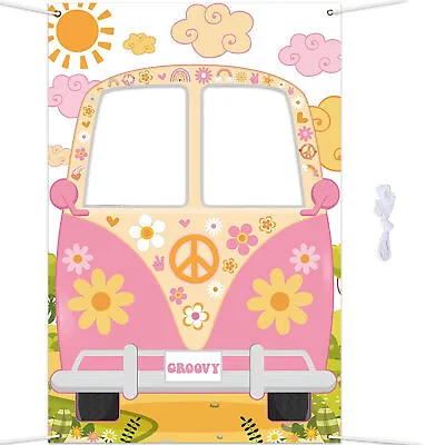 Hippie Photo Booth Props Washable Lightweight Practical Groovy Bus For 60S 70S • £8.33