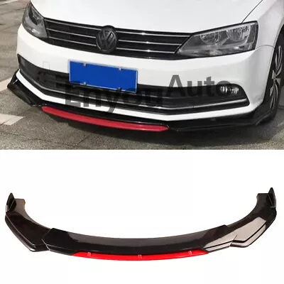 For Volkswagen Golf MK5 MK6 MK7 Front Bumper Lip Spoiler Splitter Black Red • $57