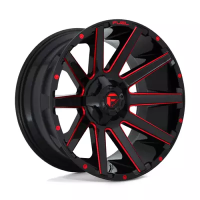 20 Inch Black Red Wheel Rim Fuel D643 Contra 20x9  1 Chevy GMC Dodge 2500 8 Lug • $446