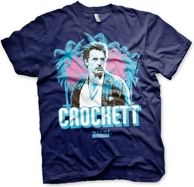 Miami Vice Crockett Palms T-Shirt Navy • £25.70