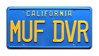 Cheech & Chong Up In Smoke | Love Machine | MUF DVR | STAMPED Prop License Plate • $17