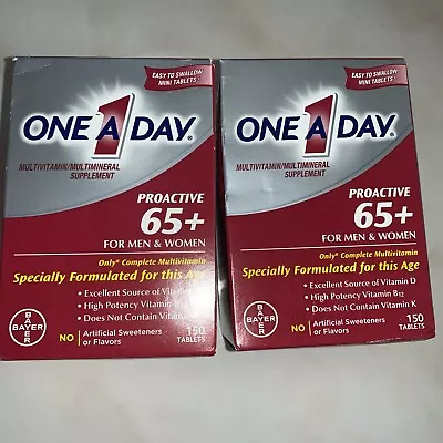 2x One A Day Proactive 65 Plus Multivitamins Supplement 150 Tablets • $16.85