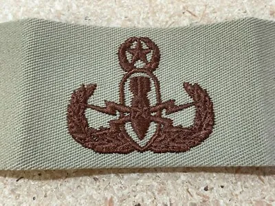 US Navy Embroidered Badge EOD Master Explosive Ordinance Disposal Desert Tan • $7.25